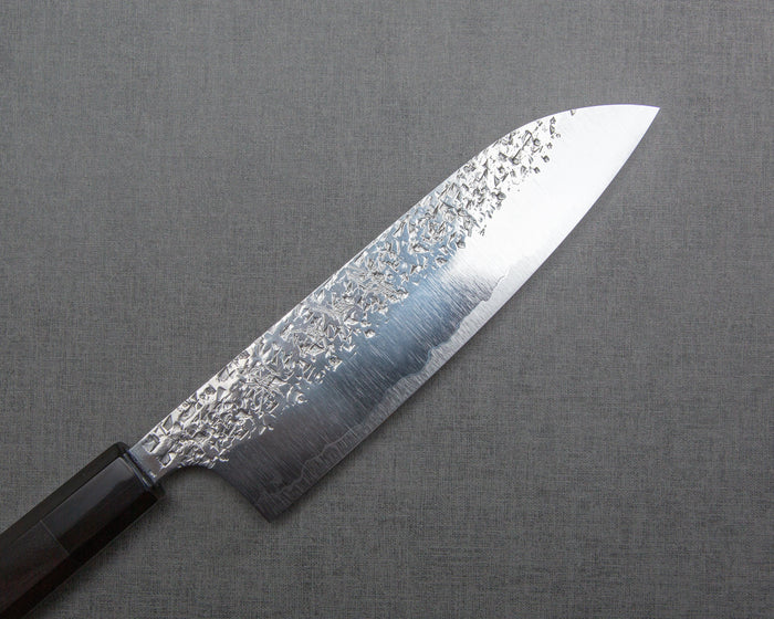 Yu Kurosaki "Shizuku" R2/SG2 Tsuchime 165mm Santoku with Ebony Buffalo Horn Handle