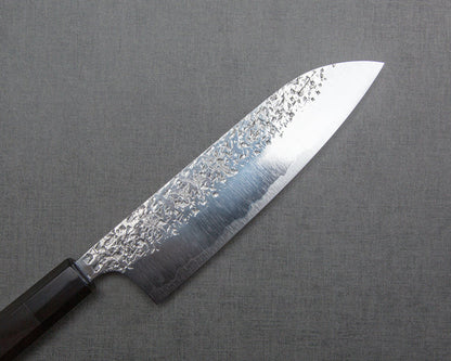 Yu Kurosaki "Shizuku" R2/SG2 Tsuchime 165mm Santoku with Ebony Buffalo Horn Handle